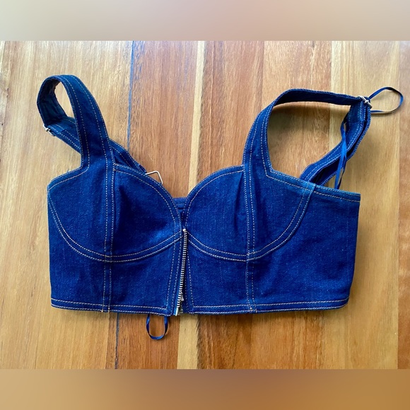 Alice McCall Tops - Alice McCall Denim Crop Top